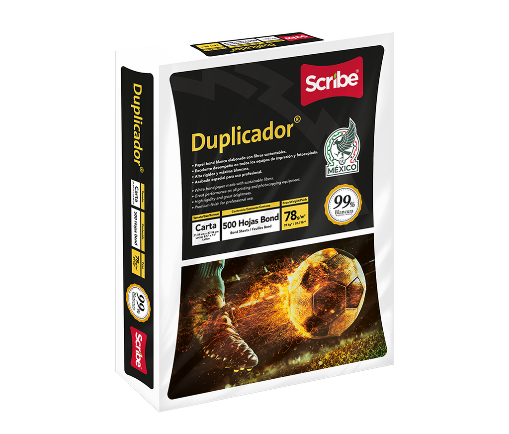 Caja de Papel Bond Scribe Duplicador Carta 99% de Blancura 78g 5000 Hojas