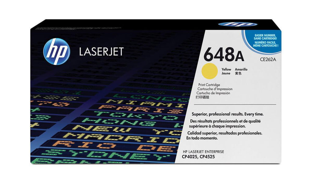 Cartucho de Tóner HP 648A Amarillo LaserJet Original CE262A