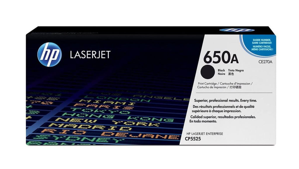 Cartucho de Tóner HP 650A Negro LaserJet Original CE270A