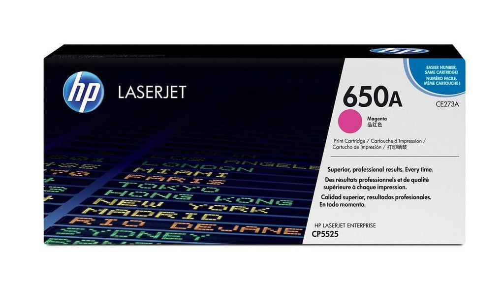 Cartucho de Tóner HP 650A Magenta LaserJet Original CE273A