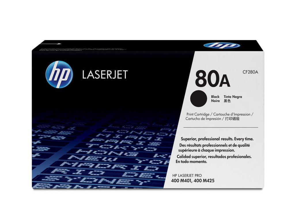 Cartucho de Tóner HP 80A Negro LaserJet Original CF280A