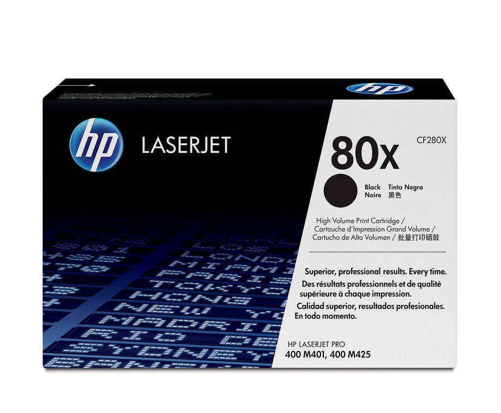 Cartucho de Tóner HP 80X Negro Alto Rendimiento LaserJet Original CF280X