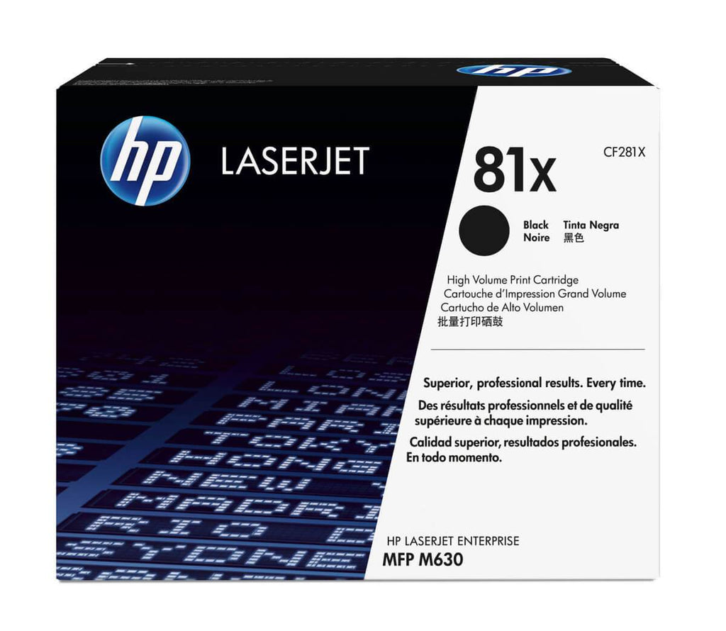 Cartucho de Tóner HP 81X Negro Alto Rendimiento LaserJet Original CF281X