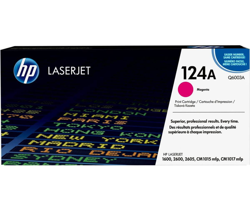 Cartucho de Tóner HP 124A Magenta LaserJet Original Q6003A