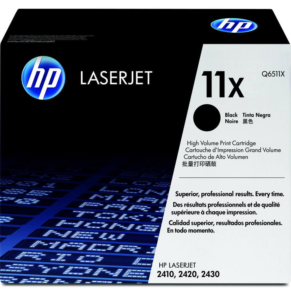 Cartucho de Tóner HP 11X Negro Alto Rendimiento LaserJet Original Q6511X